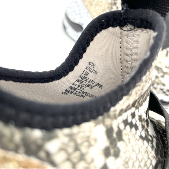 Steve Madden Snake Print Gold Glitter Sneakers - Picture 12 of 12